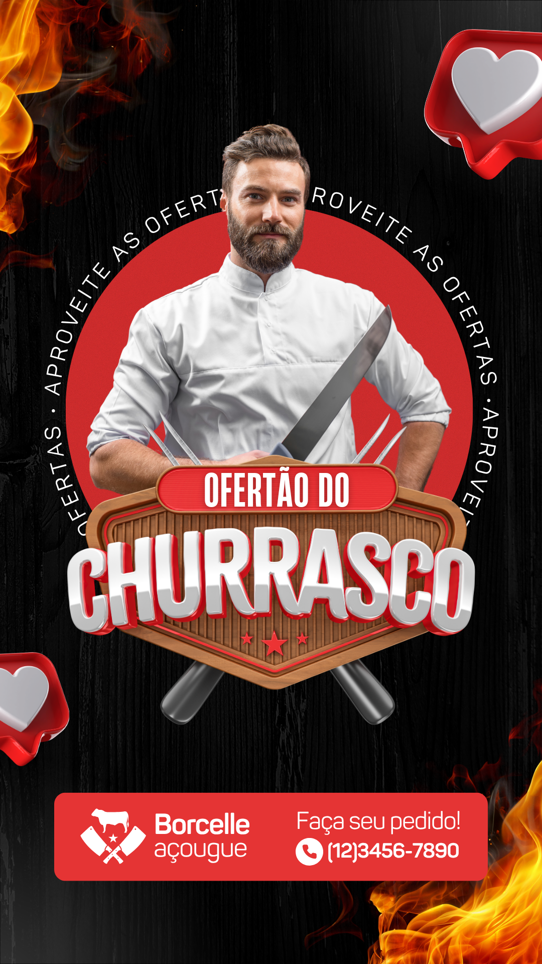 Encarte promocional criado no OFERTEX